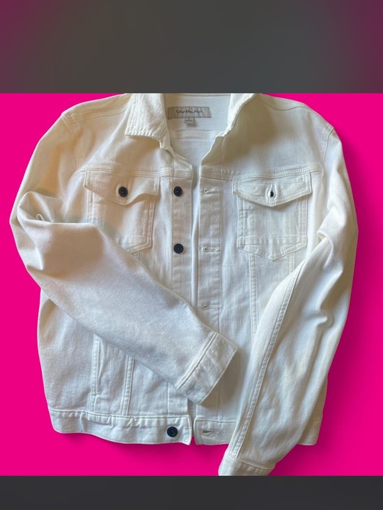 Calvin Klein Other - Calvin Klein Off-White Denim Jacket with Dark Buttons